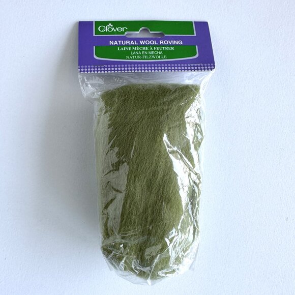 Clover Natural Wool Roving Lot of 9 Packs - Picture 5 of 11